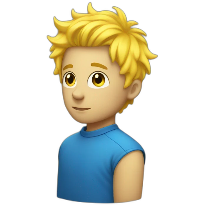 Blue boy and yellow hair emoji