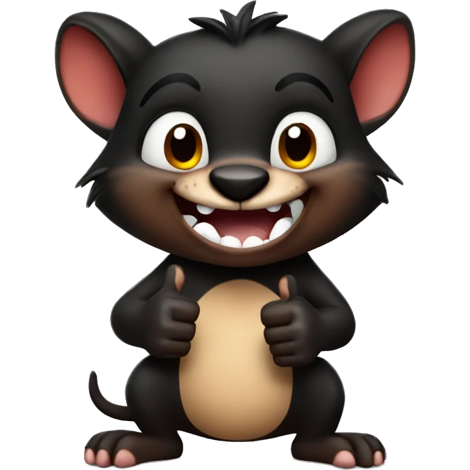 Tasmanian devil giving thumbs up emoji