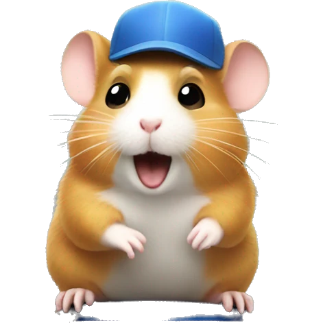 hamster rides a train emoji