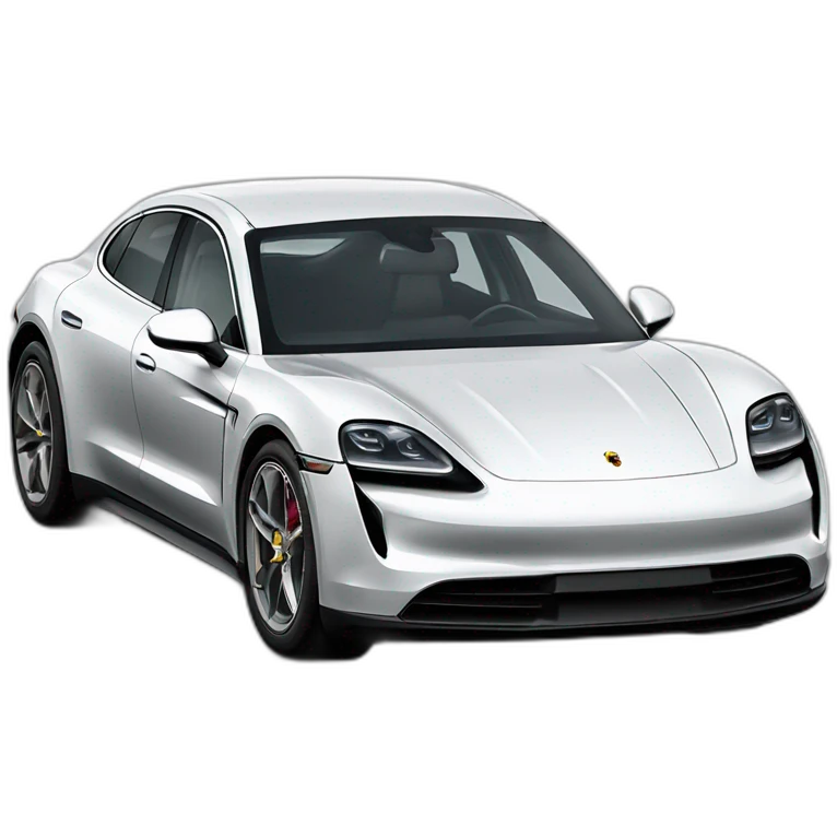 Moomintroll driving porsche taycan turbo s emoji