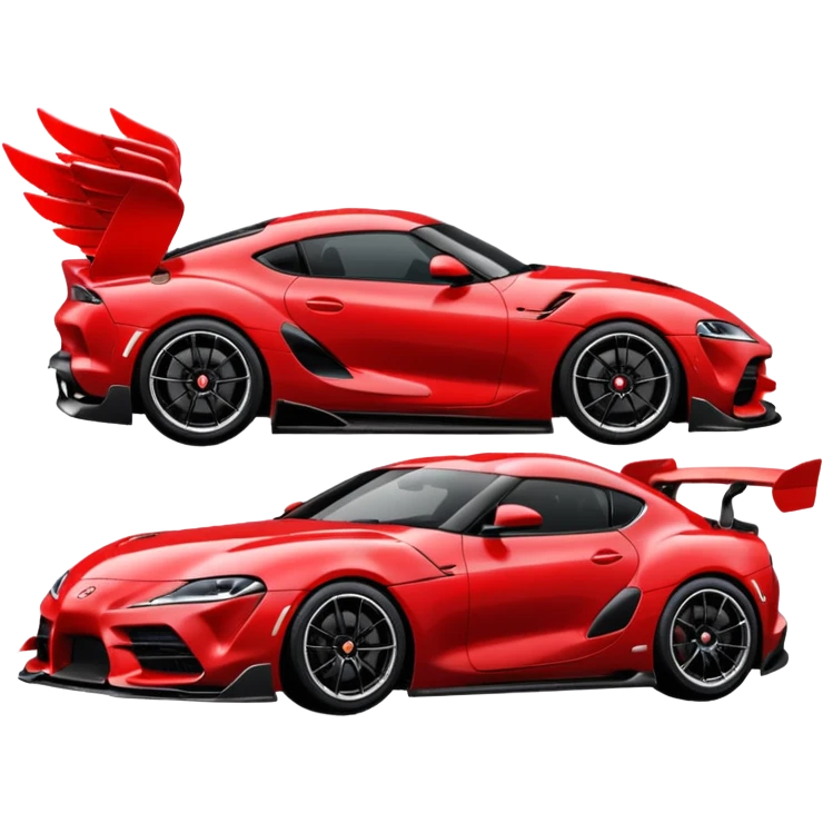 Red mkv Supra with wing  emoji