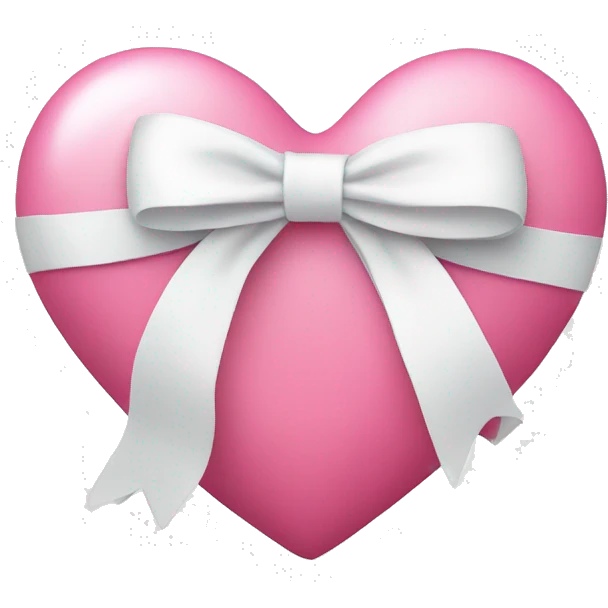 pink heart with white bow emoji