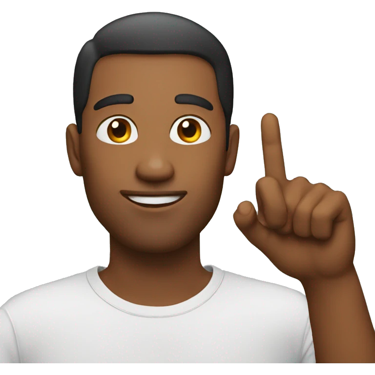 Man showing first finger emoji