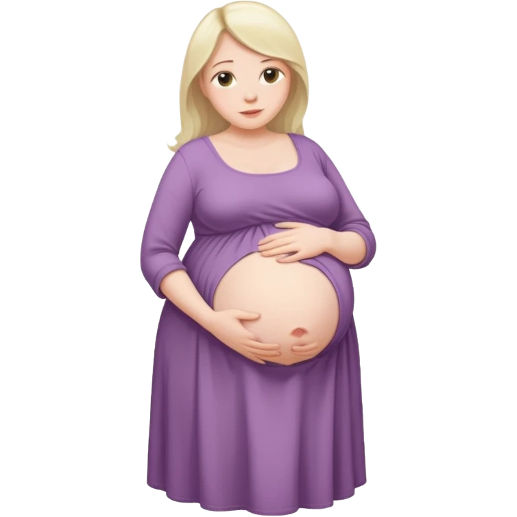 heavily pregnant woman with extremely abnormally huge overdue belly emoji