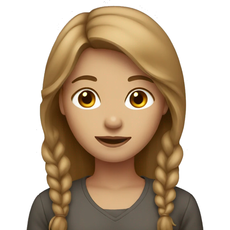 light brown hair girl  emoji