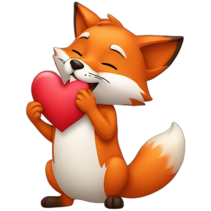 Fox blowing a heart emoji