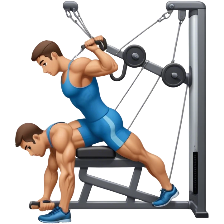 side-view man cable-machine tricep-pushdown emoji