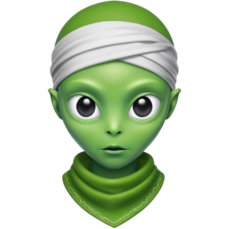 Alien wearing a bandana emoji