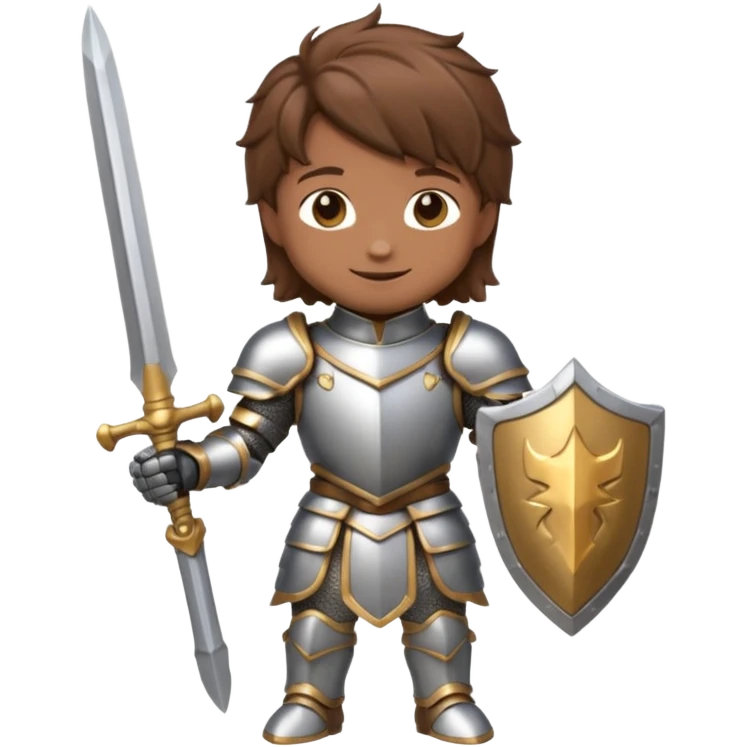 knight, no sword, chibi full body emoji