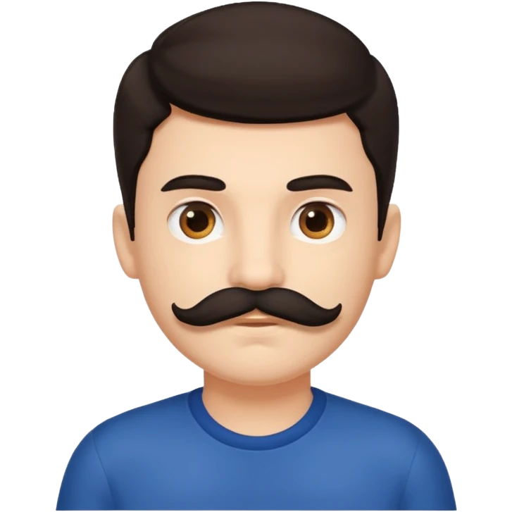 mustache Young boy,Big mustache.
negative: Dont use same face style. emoji