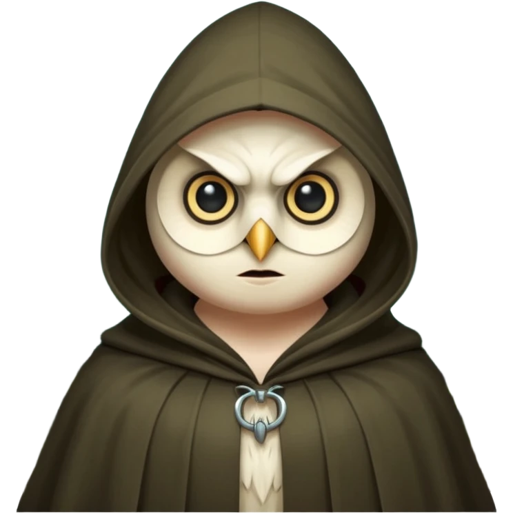 Owl Watcher looking scary 
 emoji