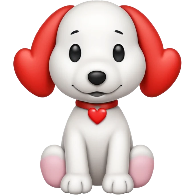 snoopy with hearts emoji