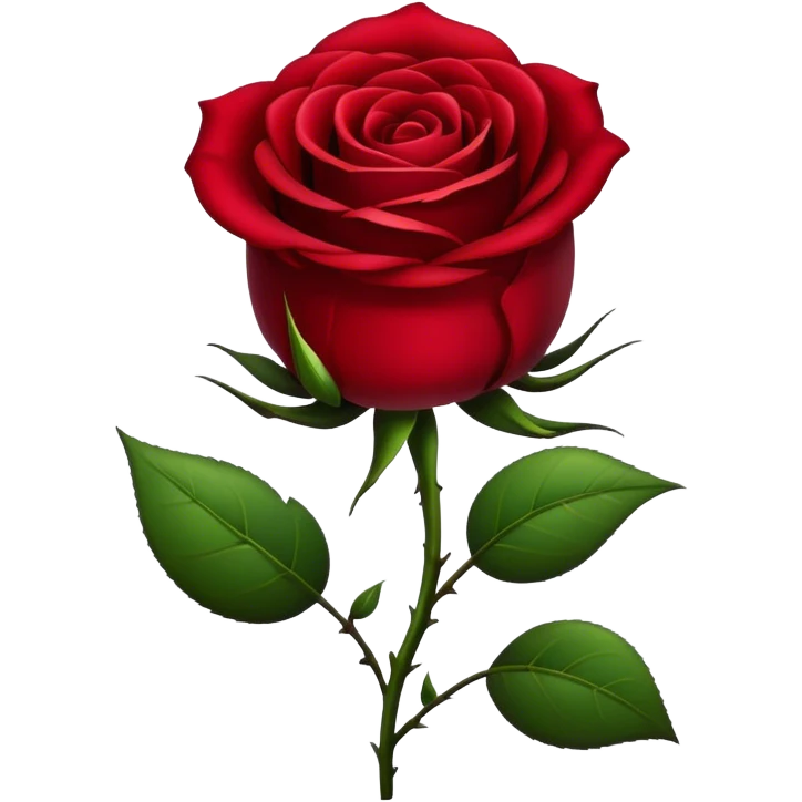 Realistic rose of dark red color  emoji