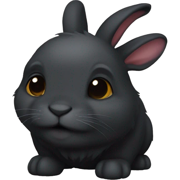Black dwarf rabbit emoji