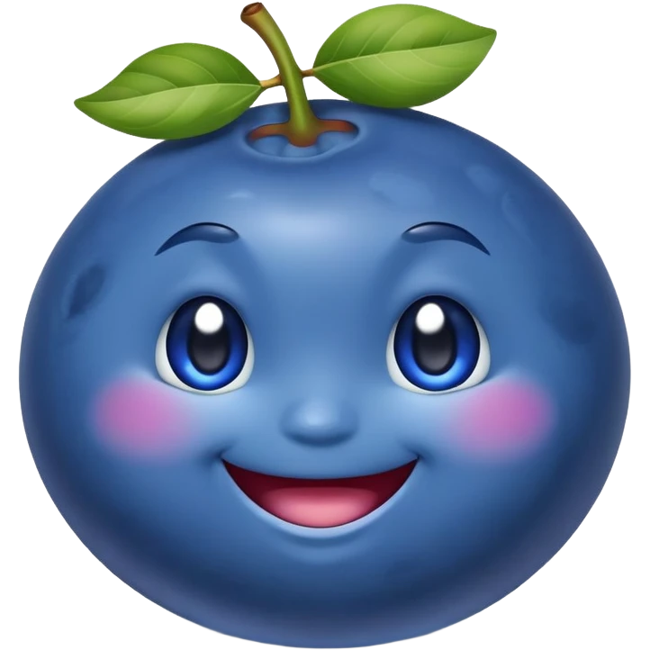 make a smiling blueberry emoji