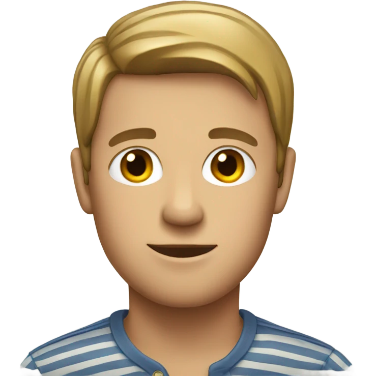 striped shirt male portrait emoji