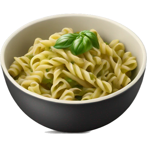 Pesto pasta in a bowl  emoji