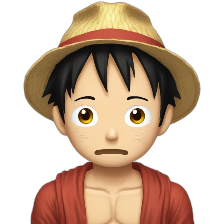Luffy sad emoji
