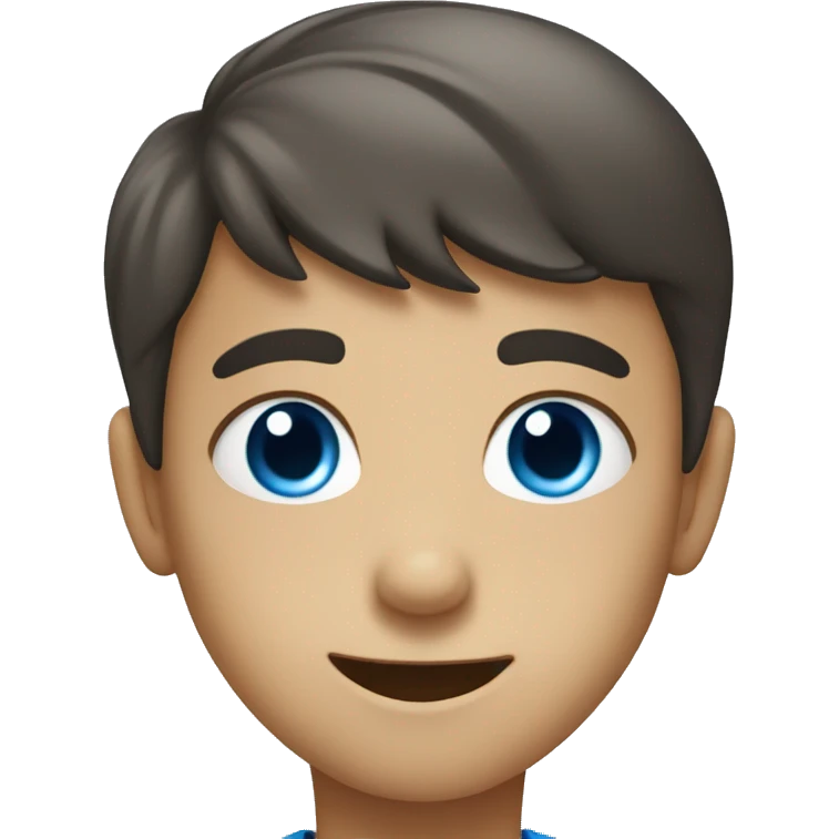 smiling boy looking at viewer blue eyes  emoji