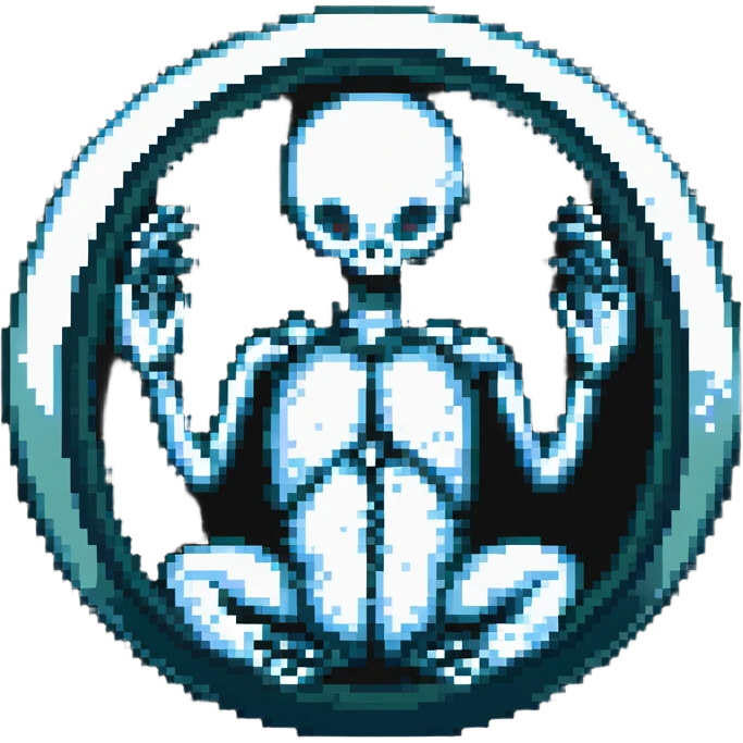 MRI embryo digital fetal small shape in otherworldly bubble, eerie, horror emoji