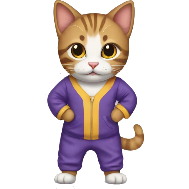 cat in a New Year's jumpsuit emoji
