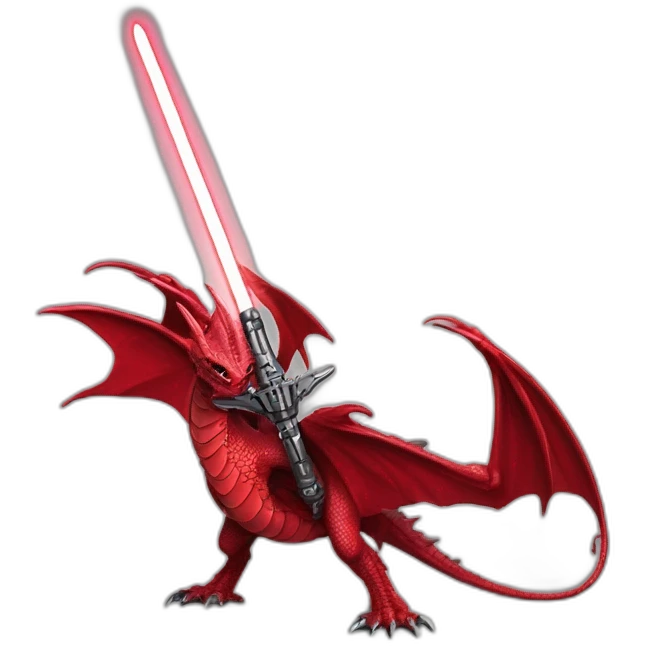 crazy-funny-cyberpunk-red-dragon-head-star-wars-laser-sword-red emoji