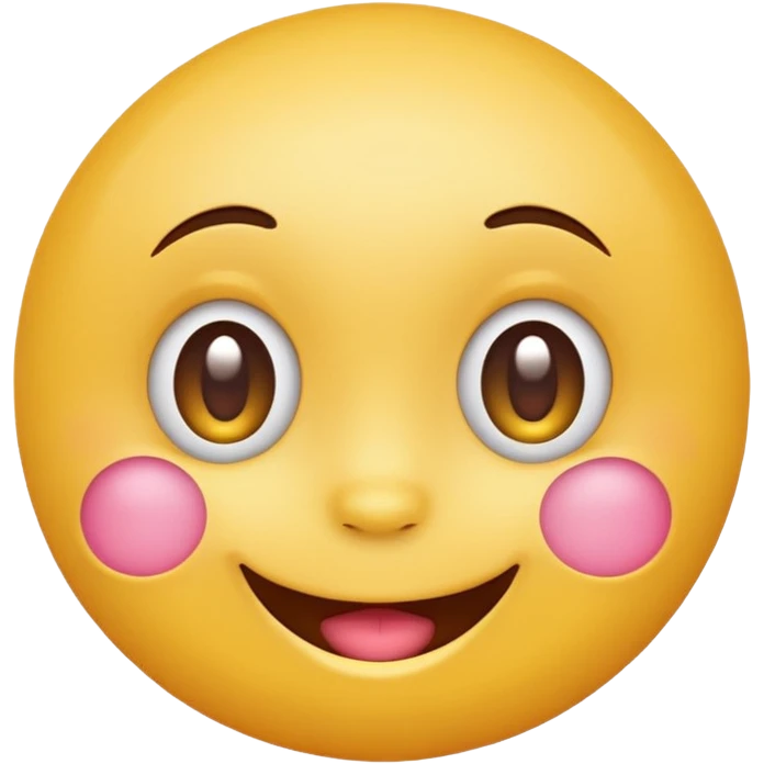Emoji, yellow round playful smiling face emoji | AI Emoji Generator