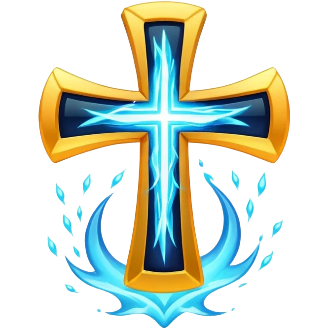 cross made of dynamics emoji