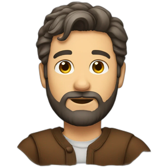 beard male narrator emoji