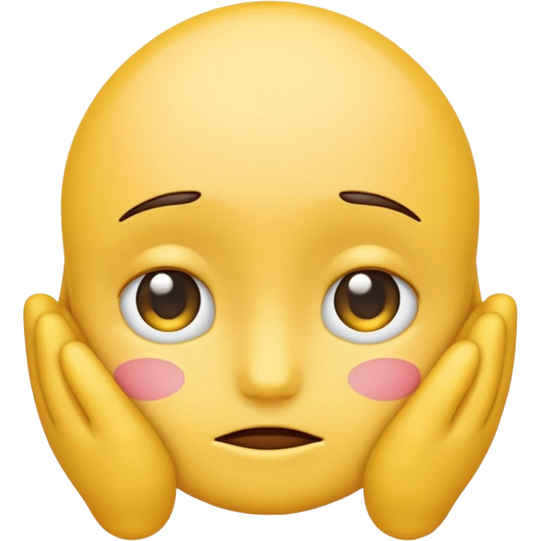 make the yellow emoji shy emoji