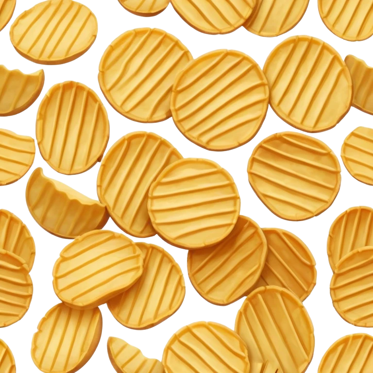 rippled potato chips with ridges emoji