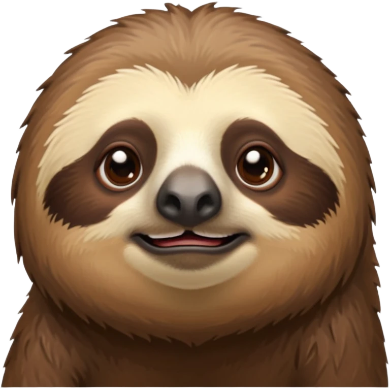 A sloth with an unamused look emoji