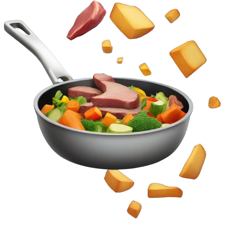 pan tossing food emoji