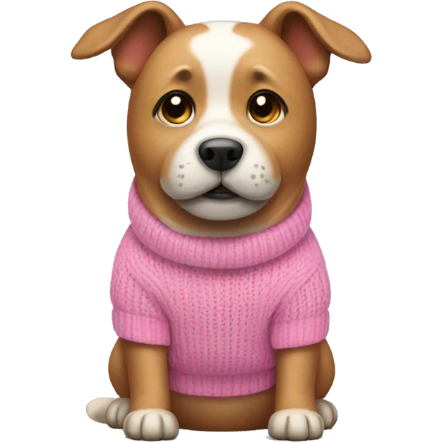Dog wearing a pink sweater  emoji