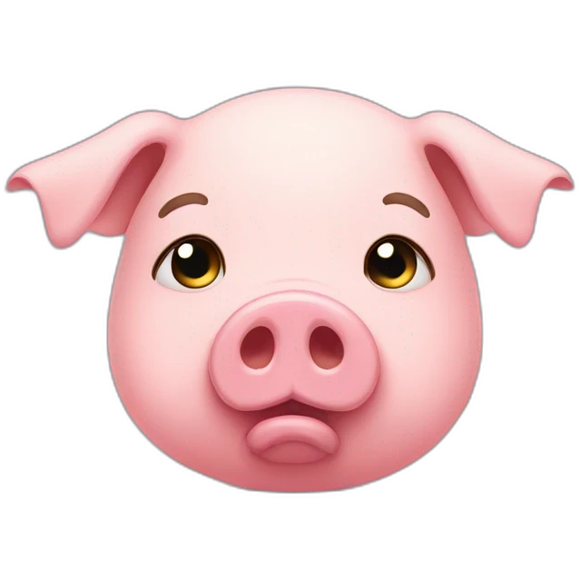 sad pig emoji