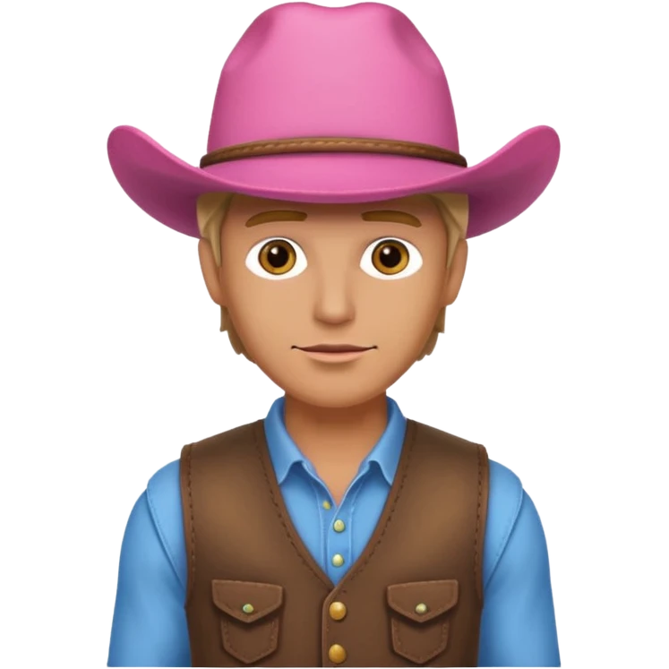 cowboy with pink hat emoji