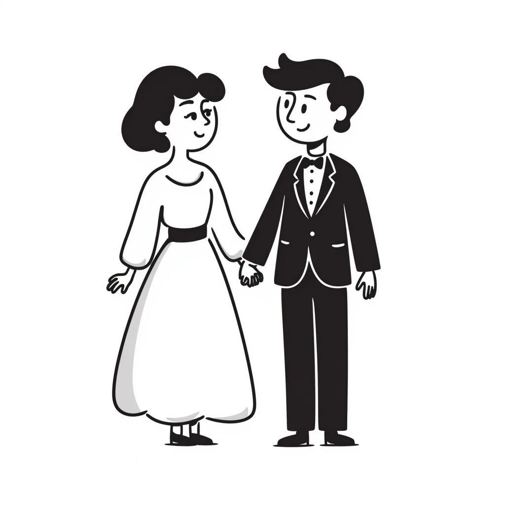 A wedding couple emoji