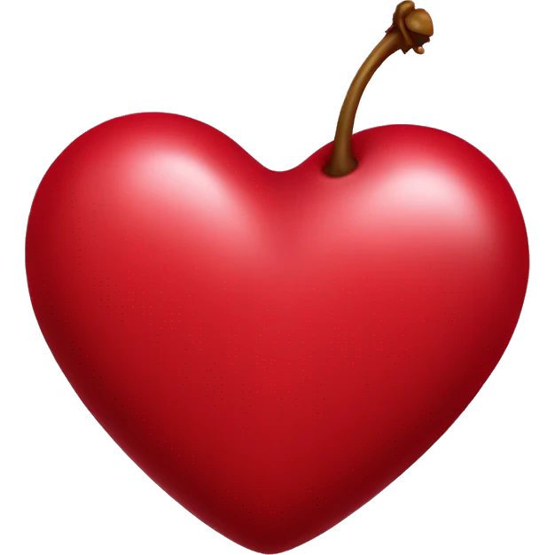 Cherry red heart emoji