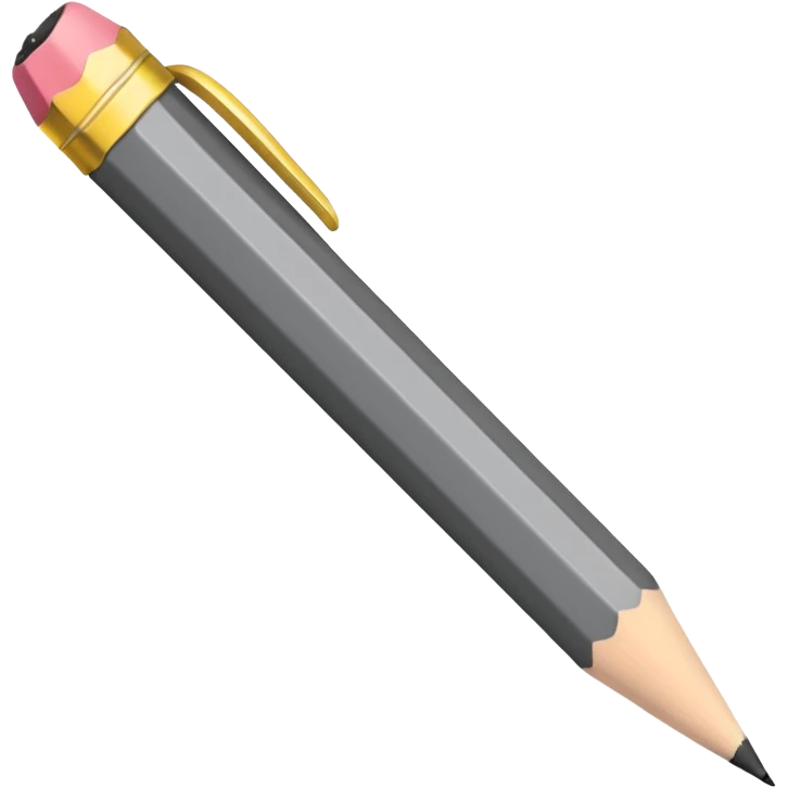 pencil with a few quick sketch strokes around emoji