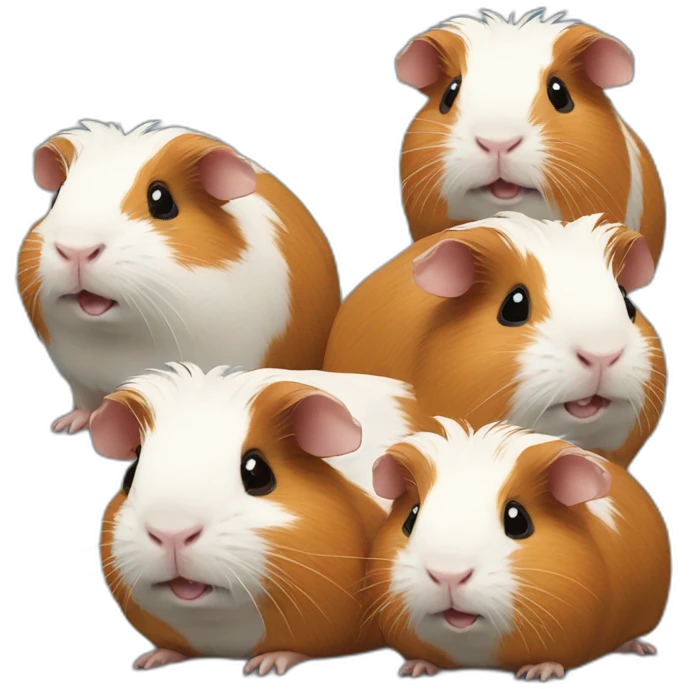 five guinea pigs emoji