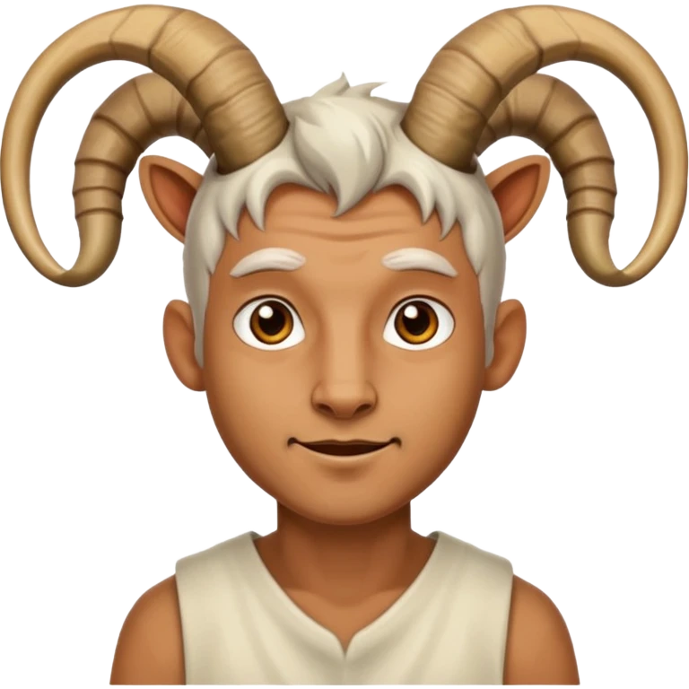 man with goat horn emoji