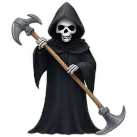 clock grim reaper emoji
