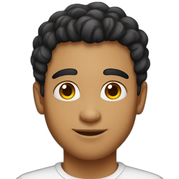 Single pretty mixed race guy emoji