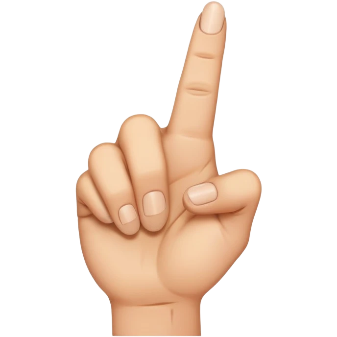 Hand with middle finger bent halfway emoji