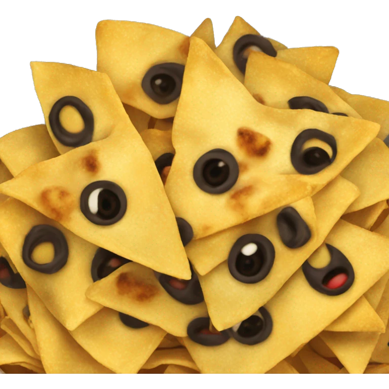 bowl of nachos without sauce emoji