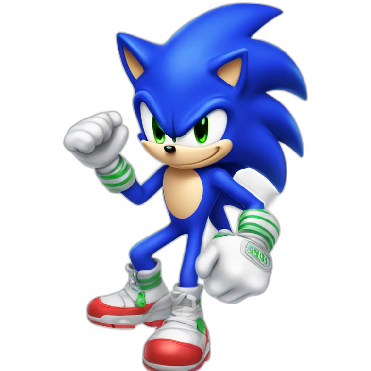 smiling sonic in white gloves emoji