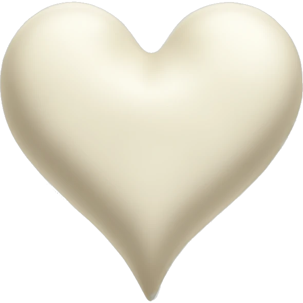 Ivory heart emoji