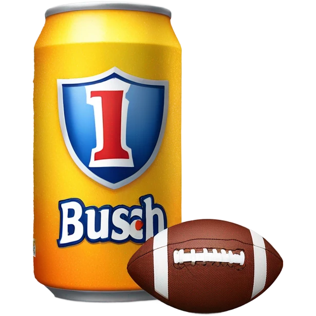 Busch lite beer and football emoji