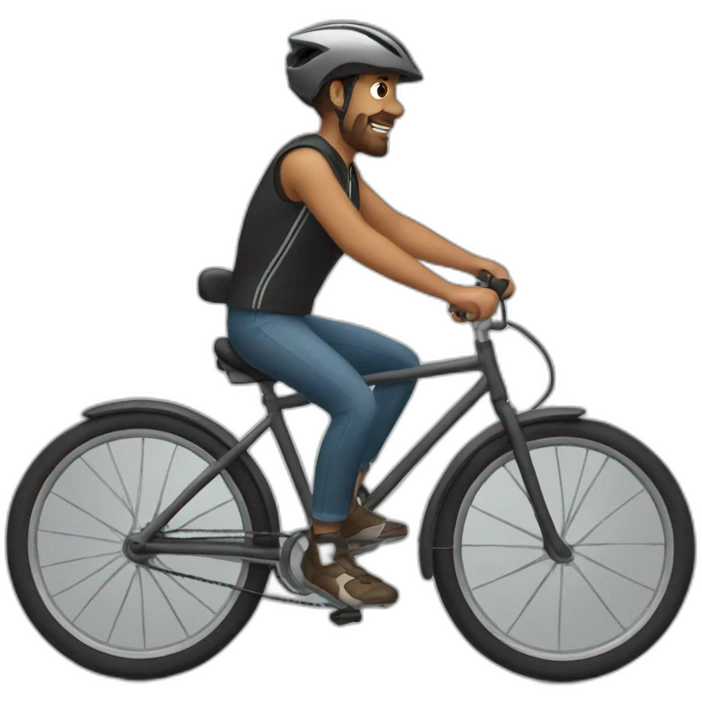 Man riding bike emoji