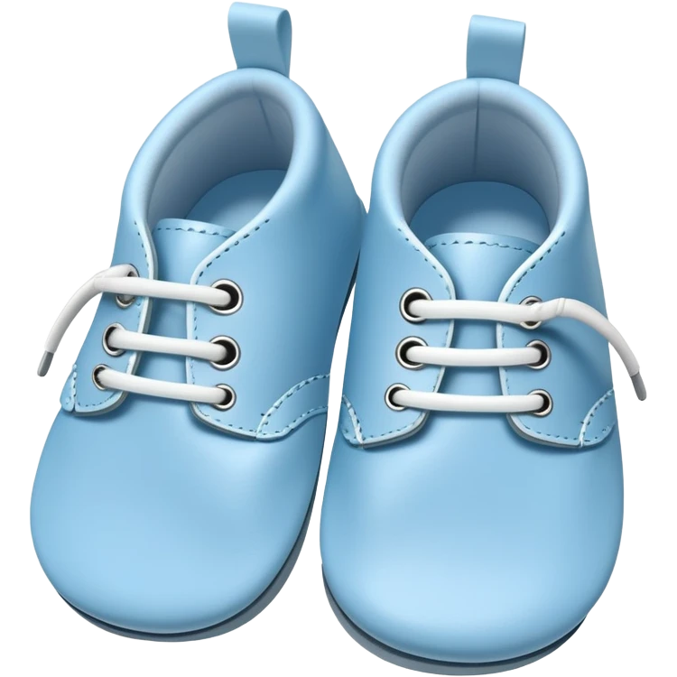 Pair of shoes for a baby boy pastel blue emoji